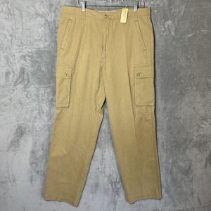 NWT Tommy Bahama 38 Beige Pants Cannon Beach Cargo Silk Blend Walnut (Inseam 33)